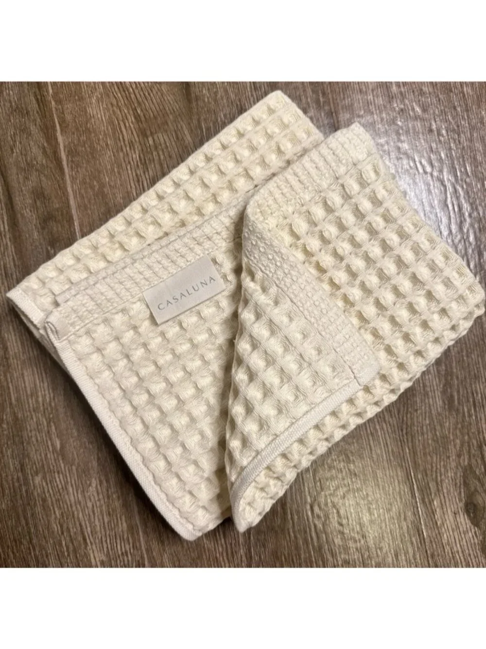 Casaluna Waffle Hand Towel Natural Color 100% Turkish Cotton Target